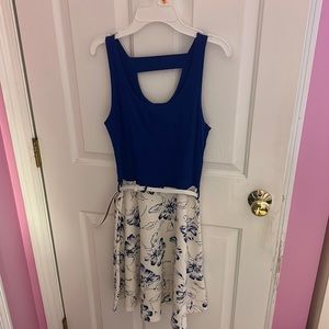 Blue floral dress